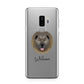 Causasian Shepherd Personalised Samsung Galaxy S9 Plus Case on Silver phone