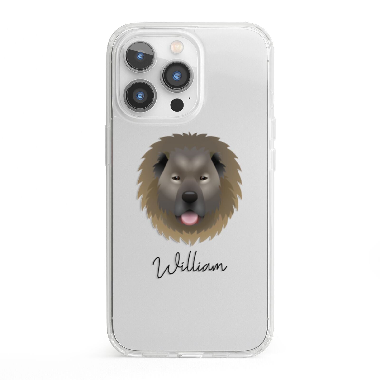 Causasian Shepherd Personalised iPhone 13 Pro Clear Bumper Case