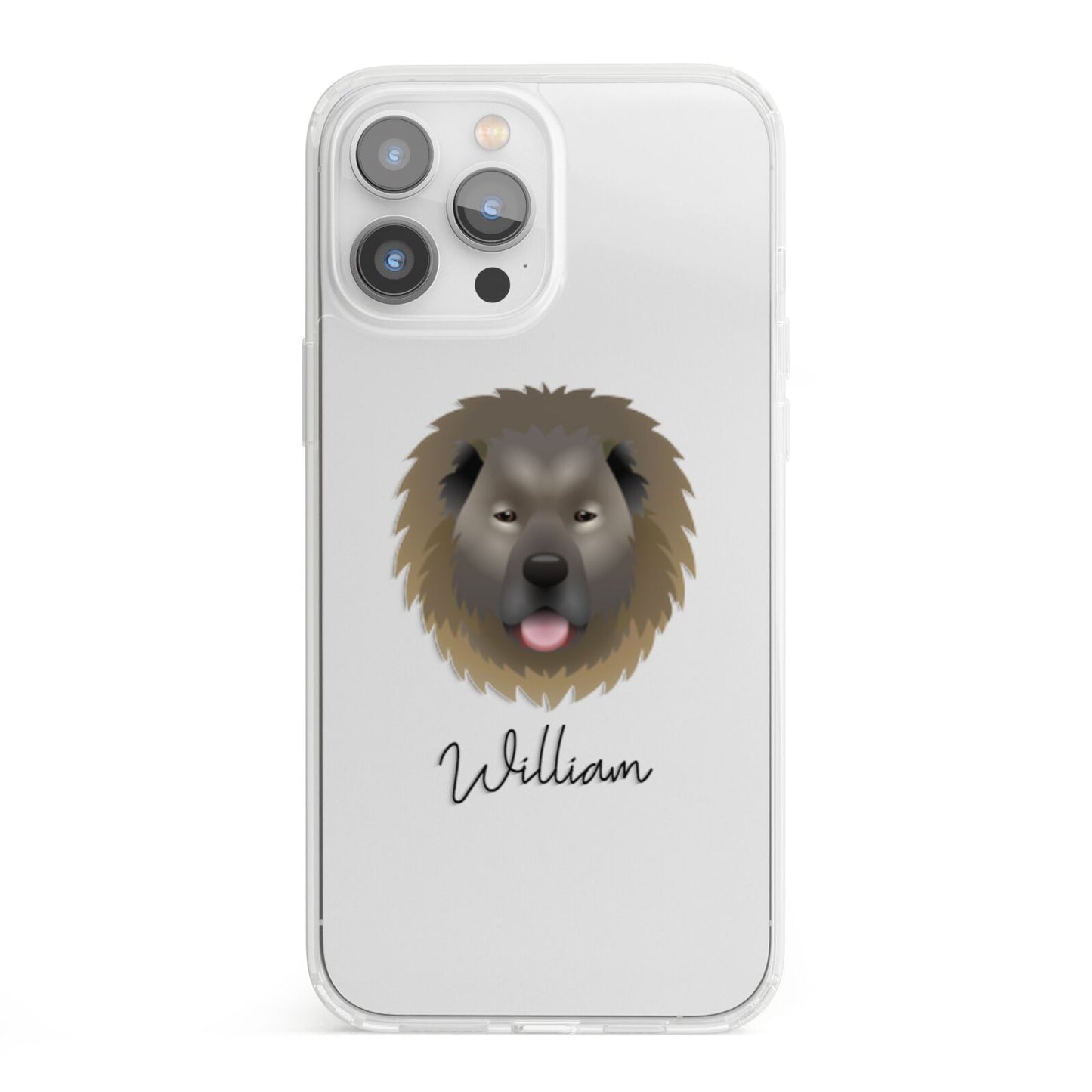 Causasian Shepherd Personalised iPhone 13 Pro Max Clear Bumper Case