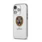 Causasian Shepherd Personalised iPhone 14 Pro Clear Tough Case Silver Angled Image