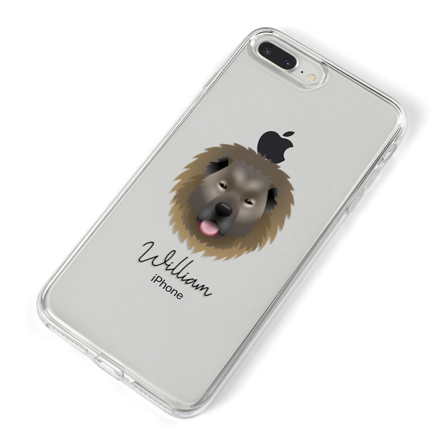 Causasian Shepherd Personalised iPhone 8 Plus Bumper Case on Silver iPhone Alternative Image