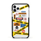 Caution Stickers Apple iPhone 11 Pro in Silver with Black Impact Case