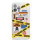 Caution Stickers iPhone 13 Pro Max Clear Bumper Case