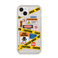Caution Stickers iPhone 14 Plus Glitter Tough Case Starlight