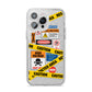 Caution Stickers iPhone 14 Pro Max Glitter Tough Case Silver
