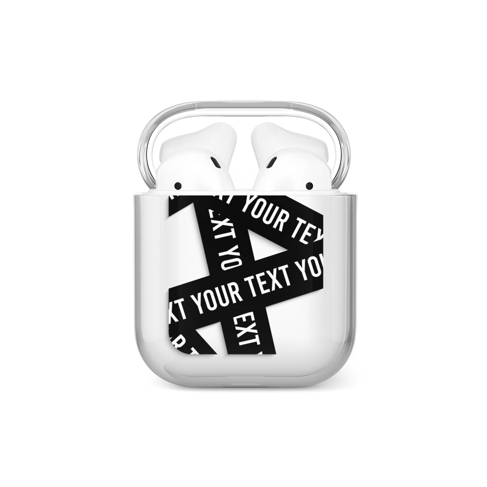 Caution Tape Custom Phrase AirPods Case