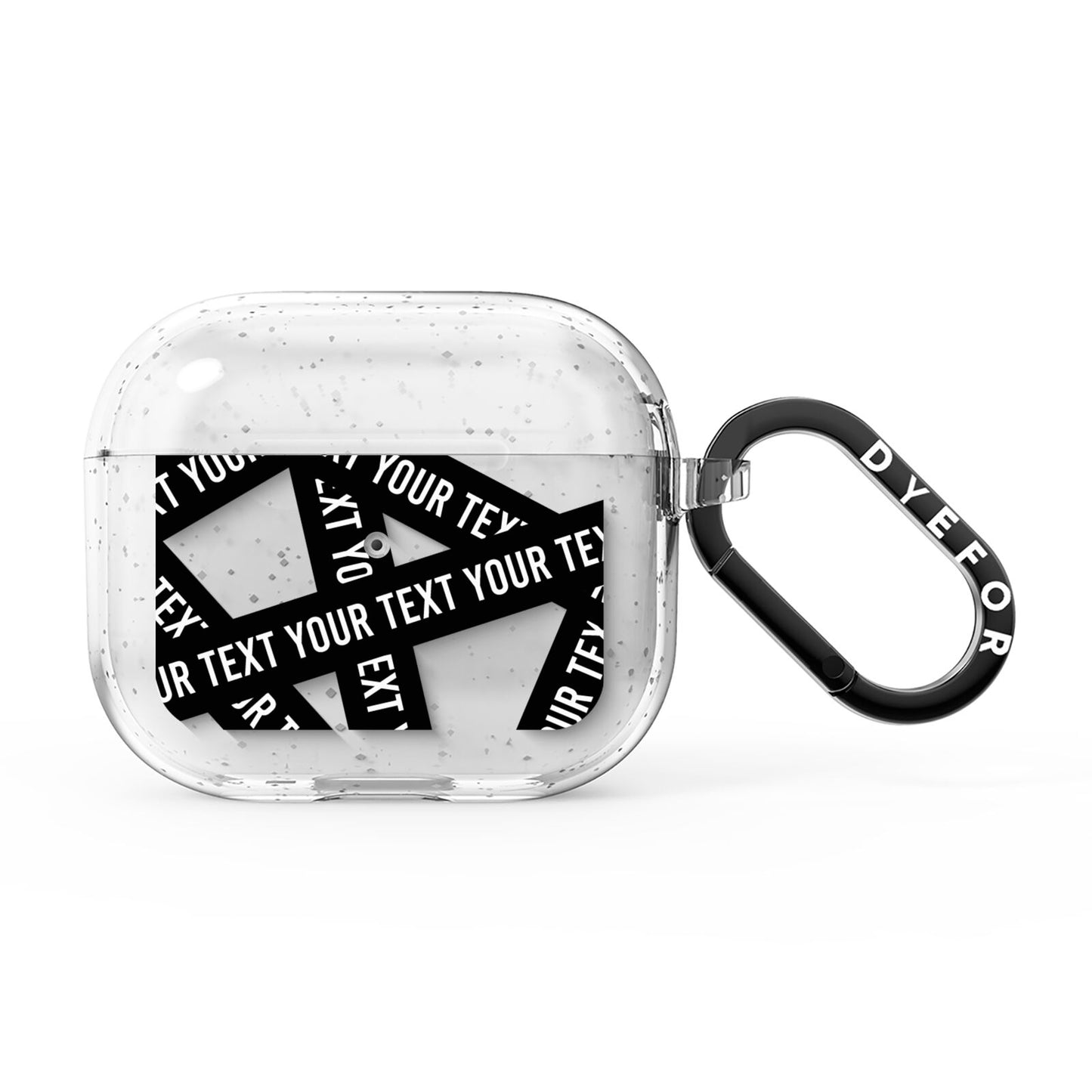 Caution Tape Custom Phrase AirPods Glitter Case 3rd Gen