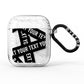 Caution Tape Custom Phrase AirPods Glitter Case