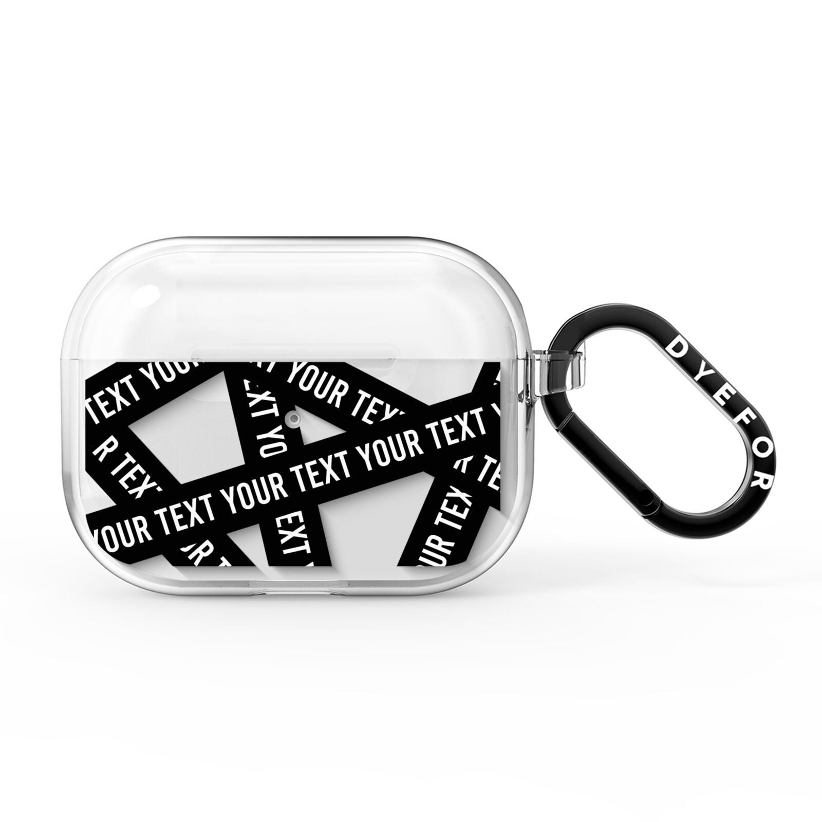 Caution Tape Custom Phrase AirPods Pro Clear Case