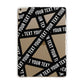 Caution Tape Custom Phrase Apple iPad Gold Case
