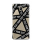 Caution Tape Custom Phrase Samsung Galaxy A3 2016 Case on gold phone