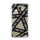 Caution Tape Custom Phrase Samsung Galaxy A9 2016 Case on gold phone