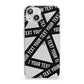 Caution Tape Custom Phrase iPhone 13 Clear Bumper Case