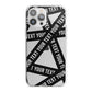 Caution Tape Custom Phrase iPhone 13 Pro Max TPU Impact Case with White Edges