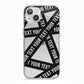 Caution Tape Custom Phrase iPhone 13 TPU Impact Case with White Edges