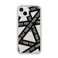 Caution Tape Custom Phrase iPhone 14 Plus Clear Tough Case Starlight