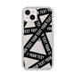 Caution Tape Custom Phrase iPhone 14 Plus Glitter Tough Case Starlight