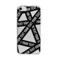Caution Tape Custom Phrase iPhone 7 Bumper Case on Silver iPhone