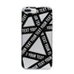 Caution Tape Custom Phrase iPhone 7 Plus Bumper Case on Silver iPhone