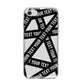 Caution Tape Custom Phrase iPhone 8 Bumper Case on Silver iPhone