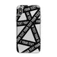 Caution Tape Custom Phrase iPhone X Bumper Case on Silver iPhone Alternative Image 1