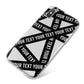Caution Tape Custom Phrase iPhone X Bumper Case on Silver iPhone