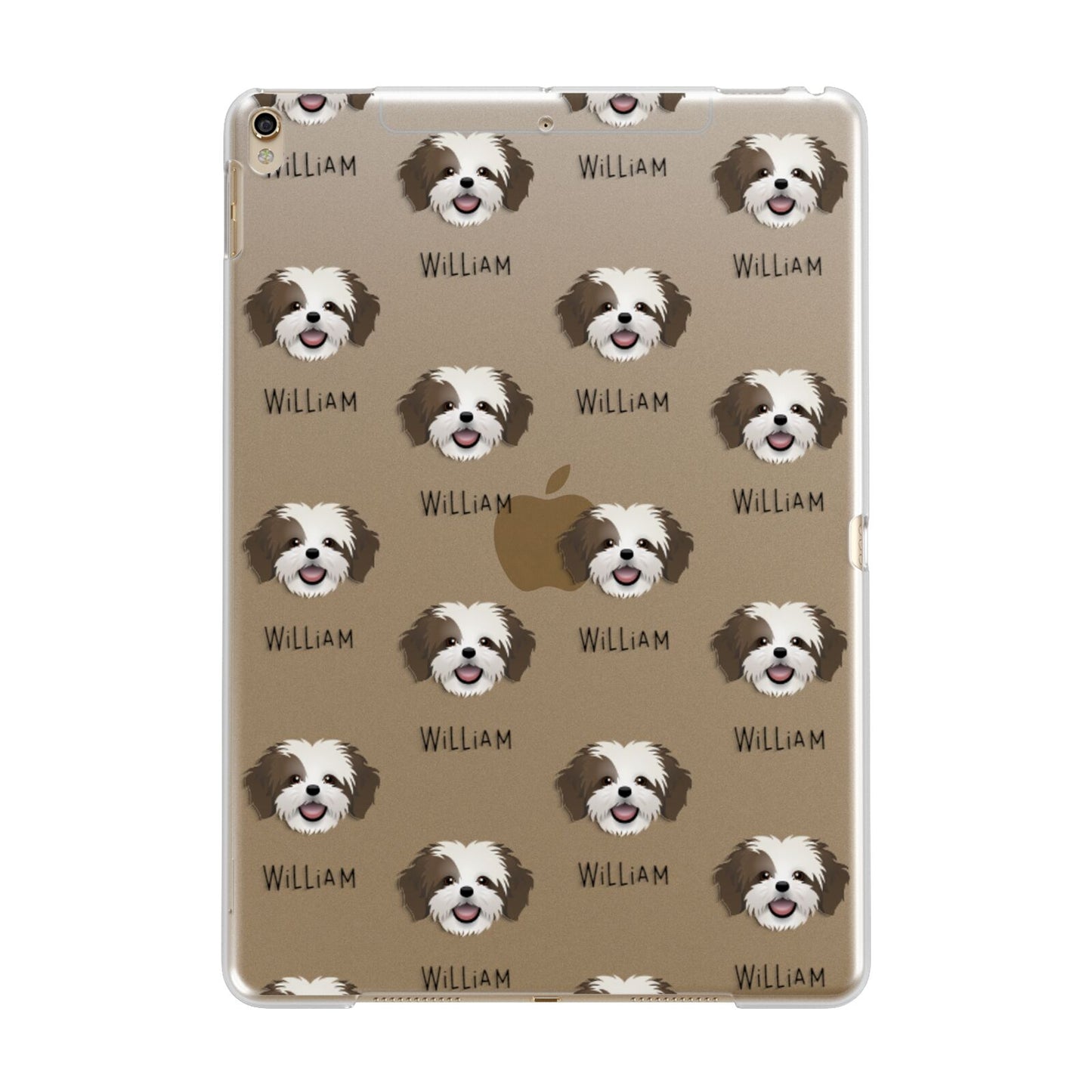 Cava Tzu Icon with Name Apple iPad Gold Case