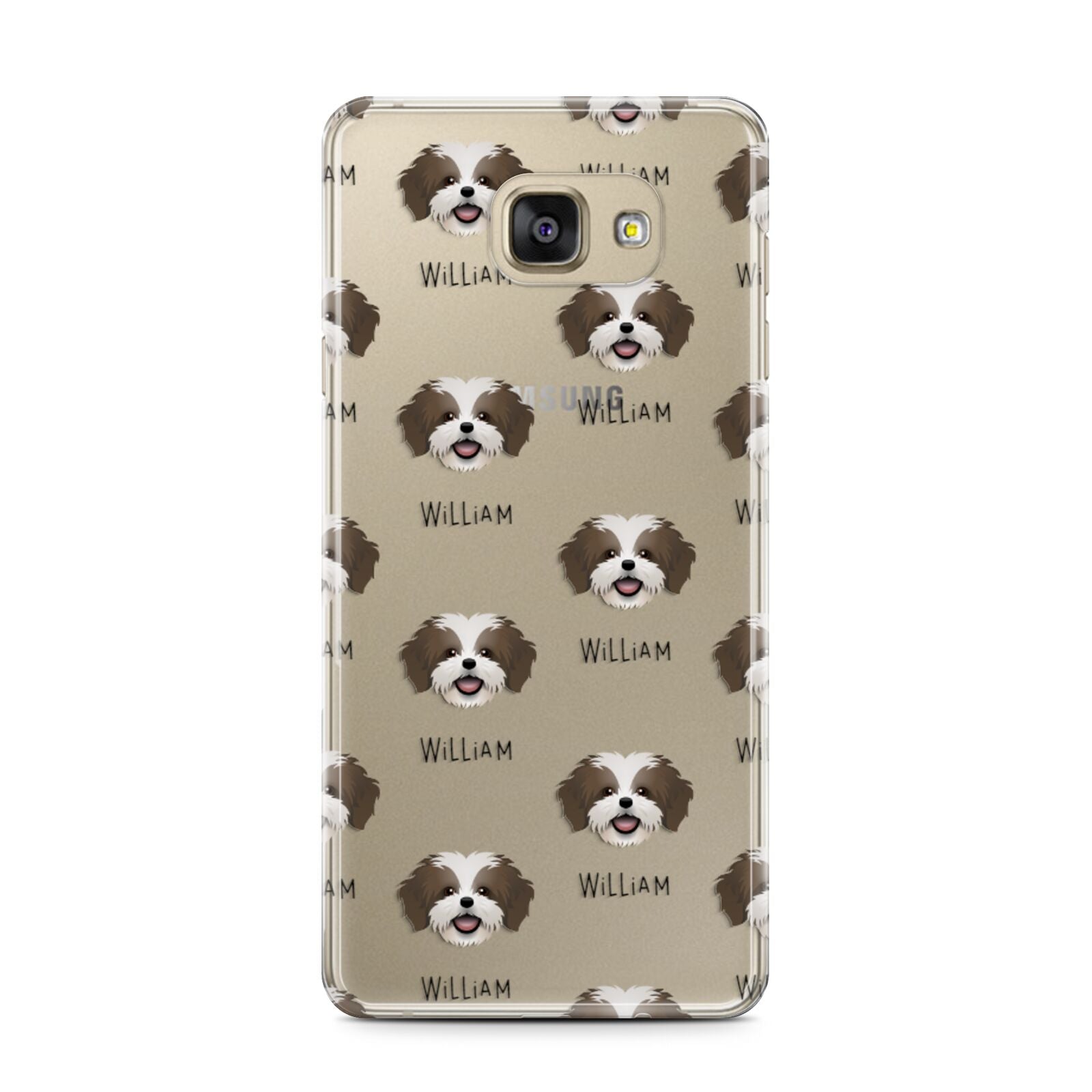 Cava Tzu Icon with Name Samsung Galaxy A7 2016 Case on gold phone