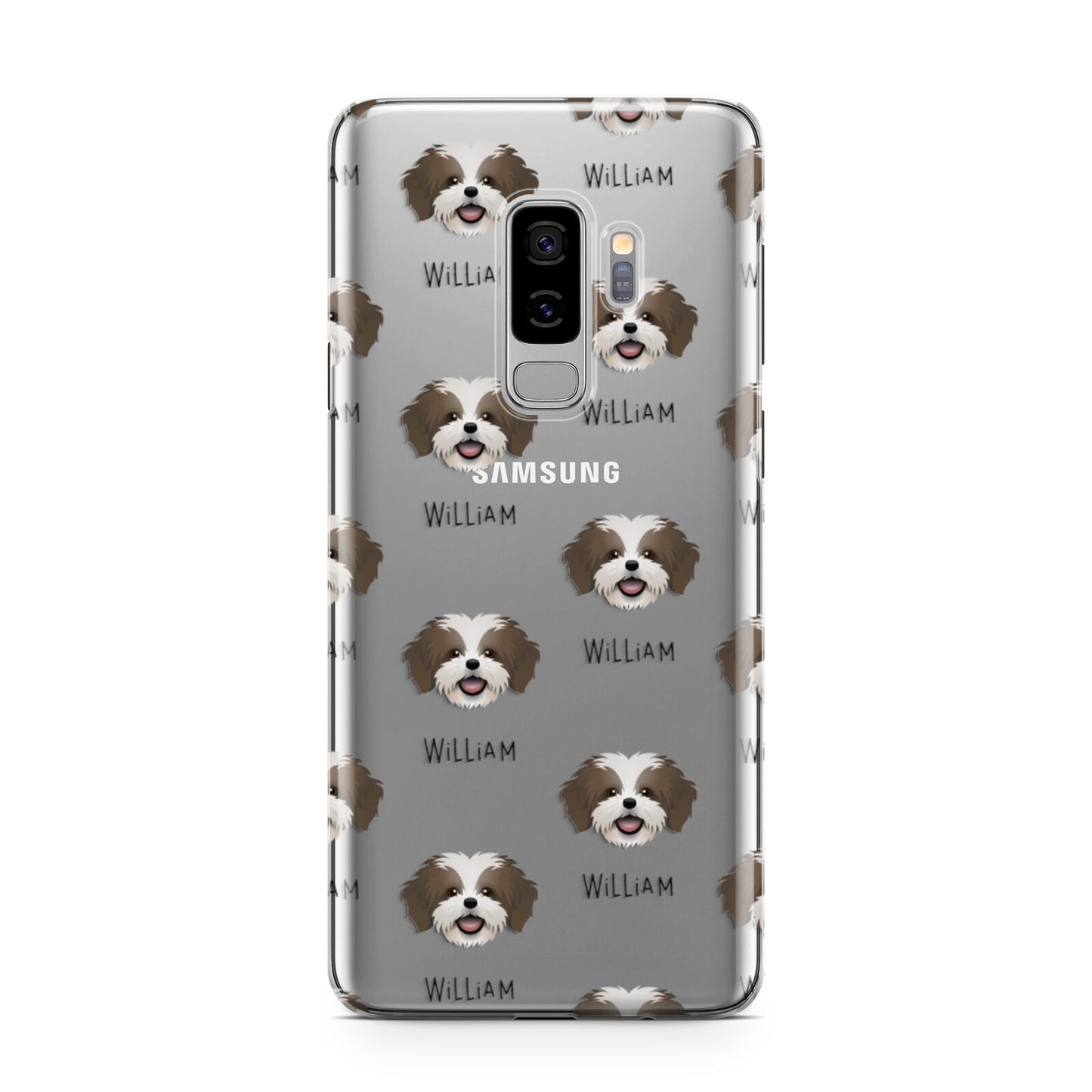 Cava Tzu Icon with Name Samsung Galaxy S9 Plus Case on Silver phone