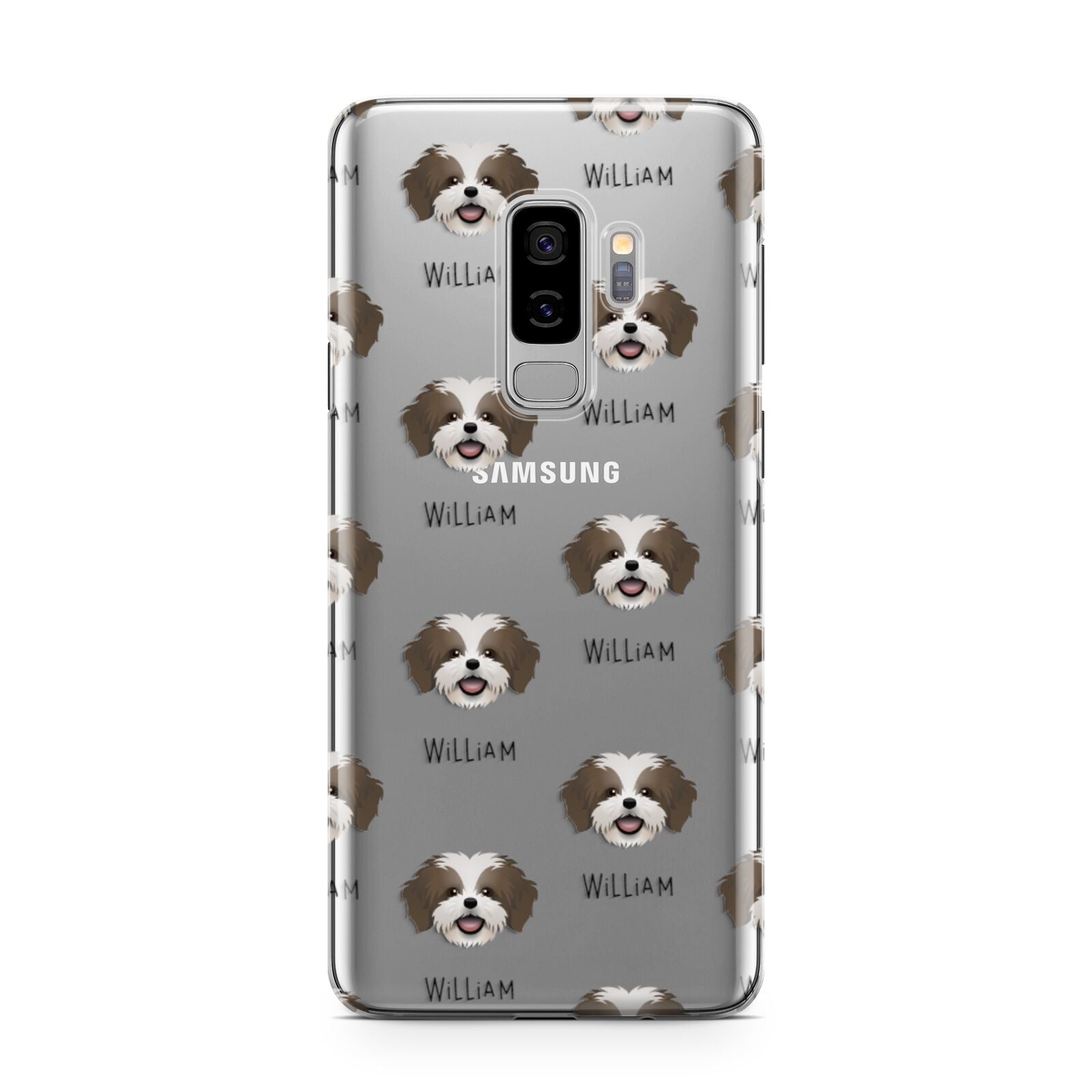 Cava Tzu Icon with Name Samsung Galaxy S9 Plus Case on Silver phone