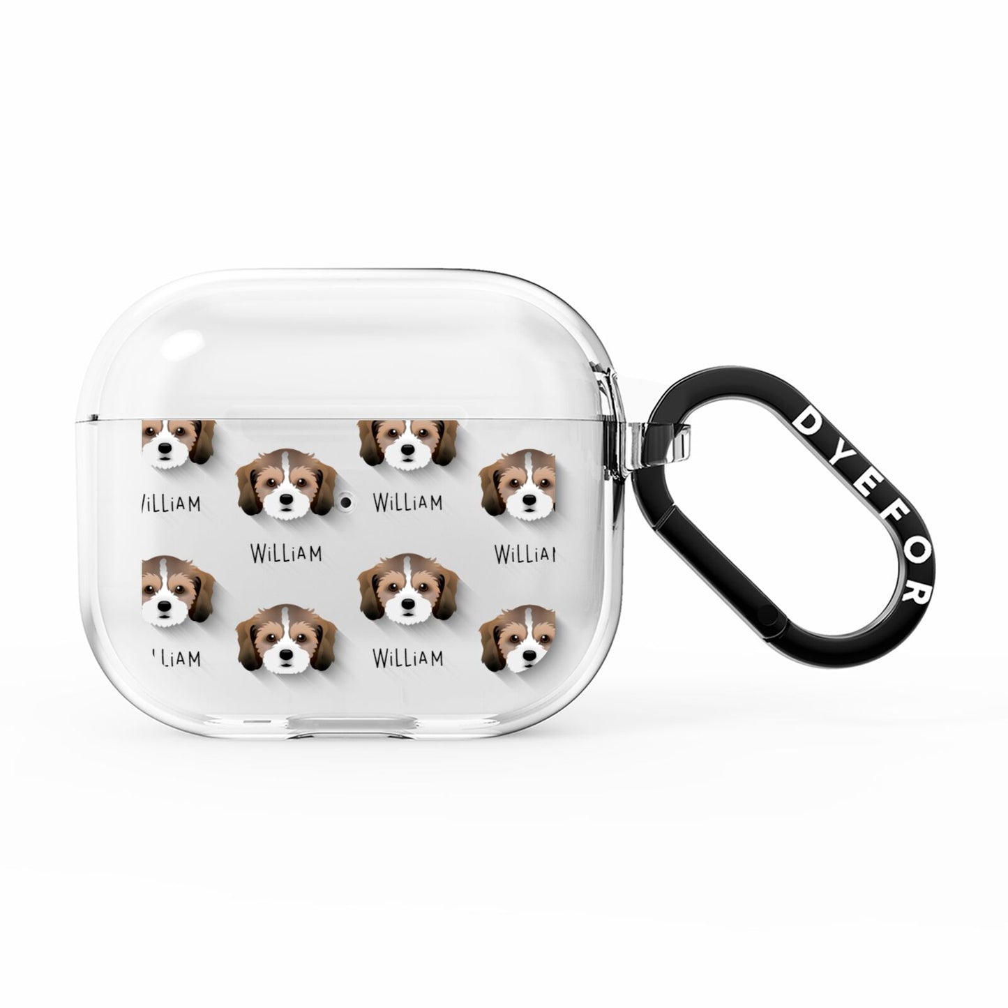 Cavachon Icon with Name AirPods Clear Case 3rd Gen