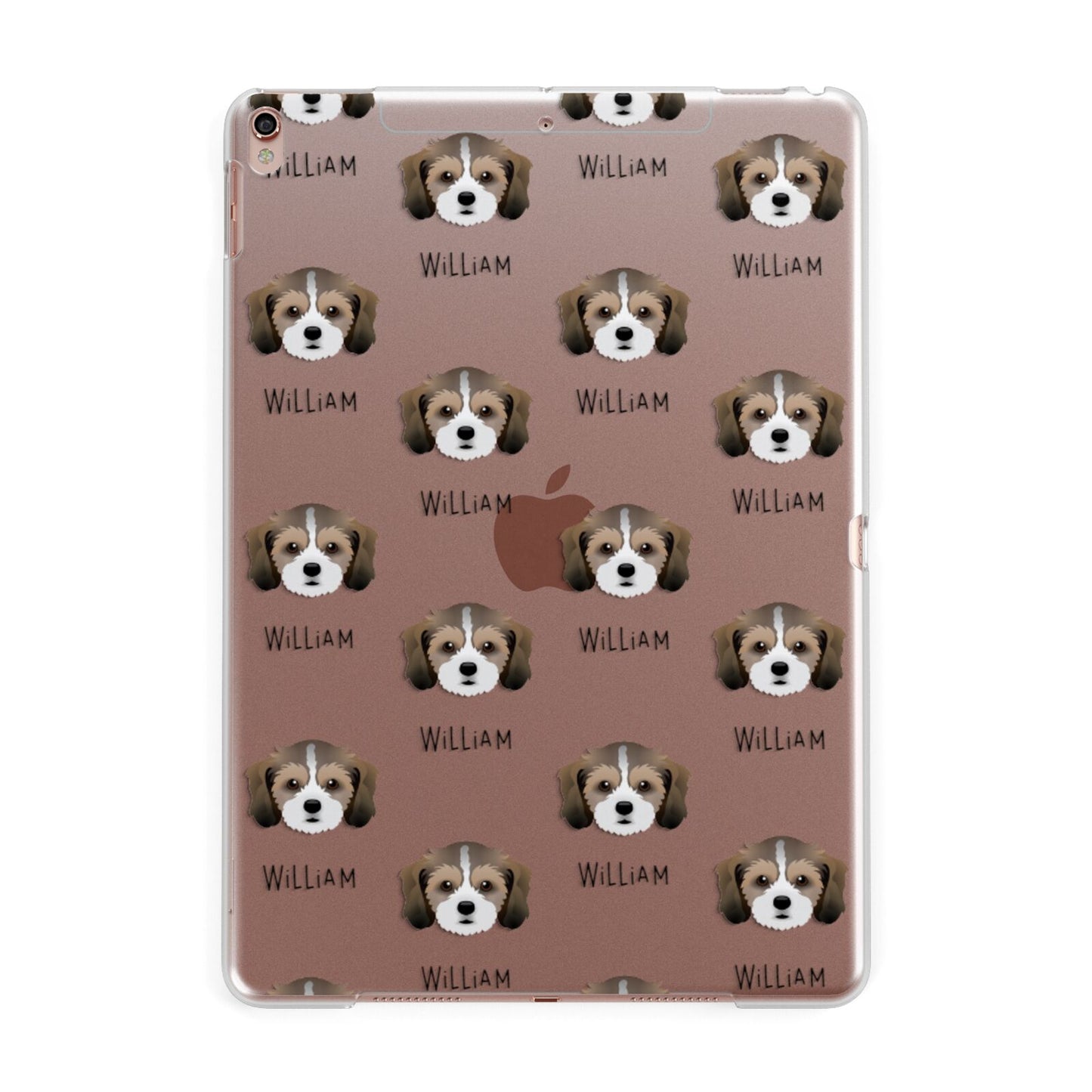 Cavachon Icon with Name Apple iPad Rose Gold Case
