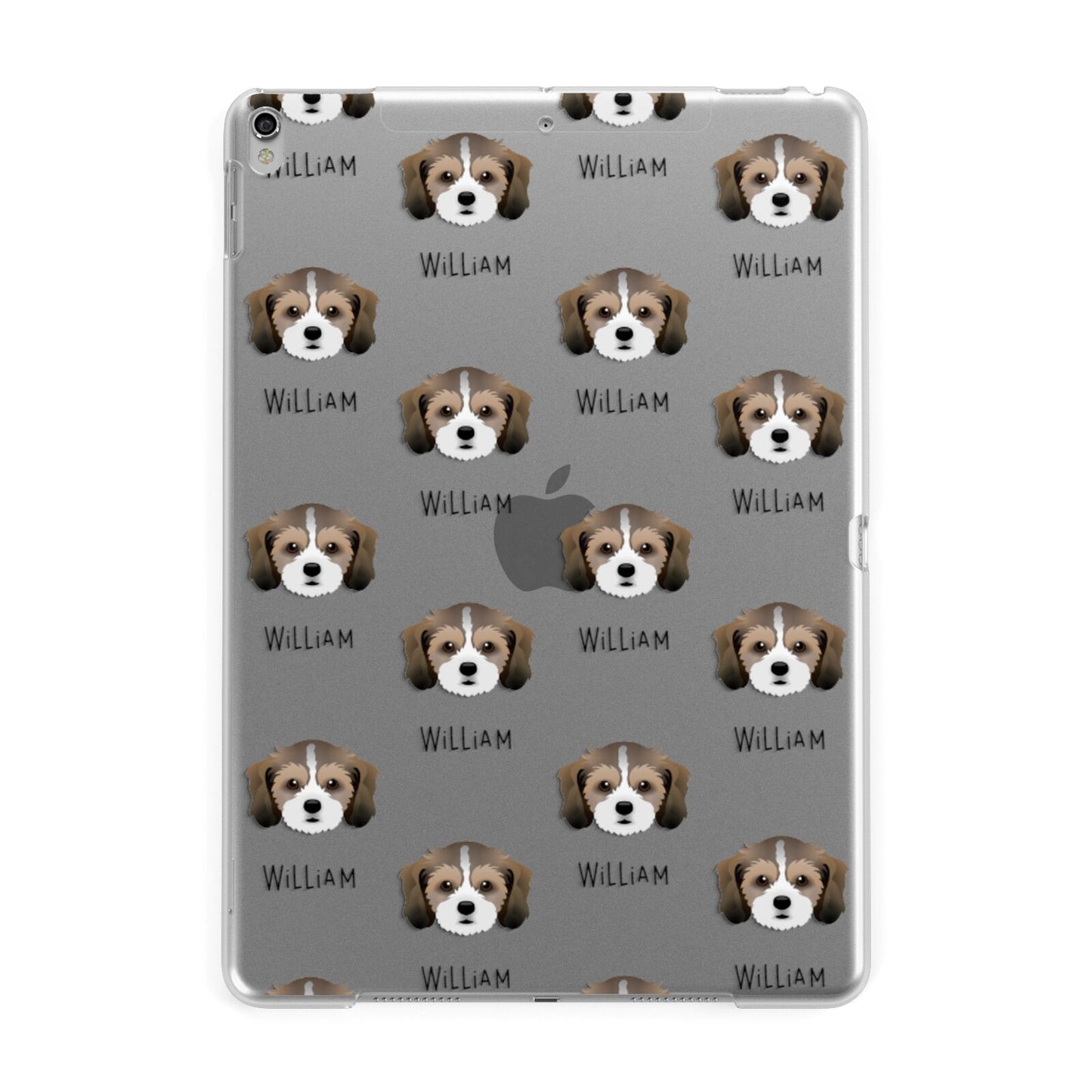 Cavachon Icon with Name Apple iPad Silver Case