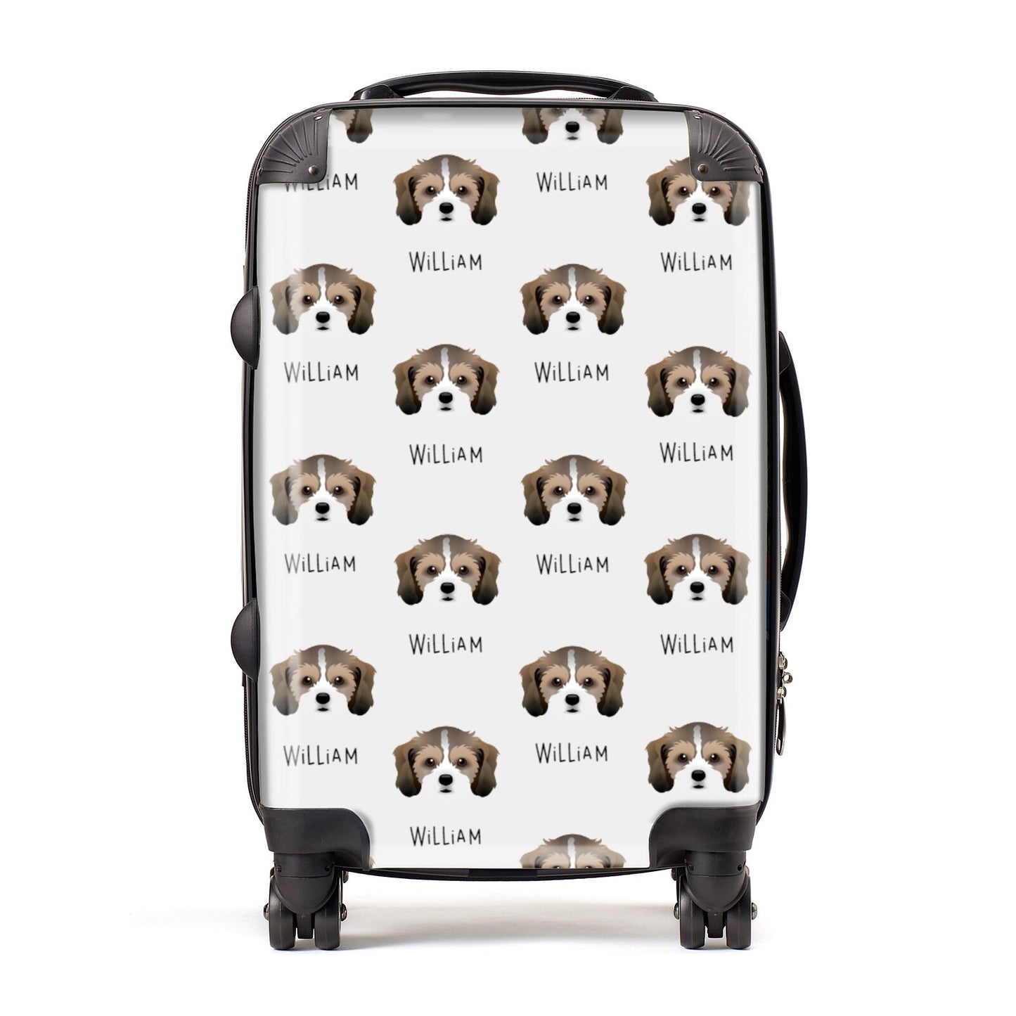 Cavachon Icon with Name Suitcase