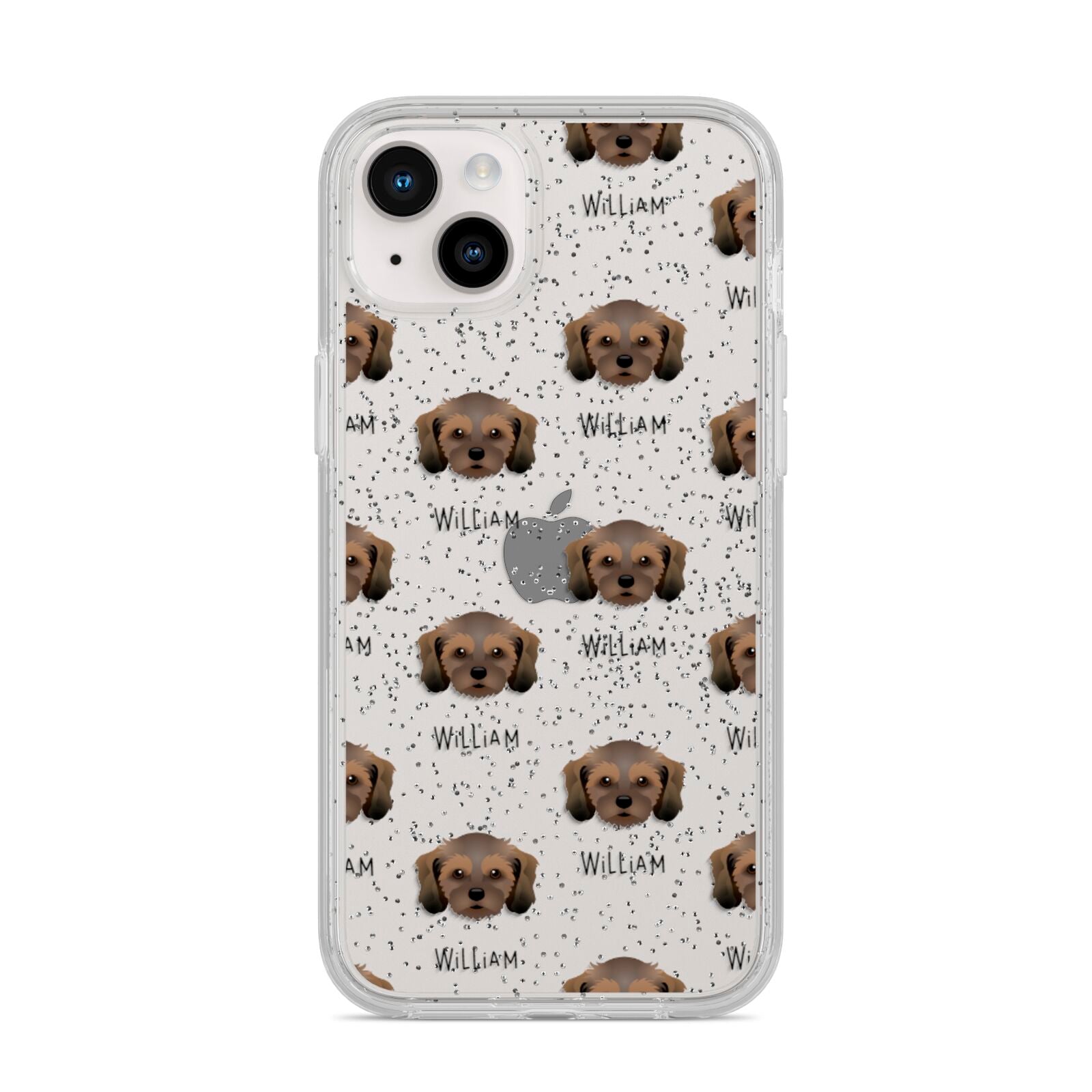 Cavachon Icon with Name iPhone 14 Plus Glitter Tough Case Starlight