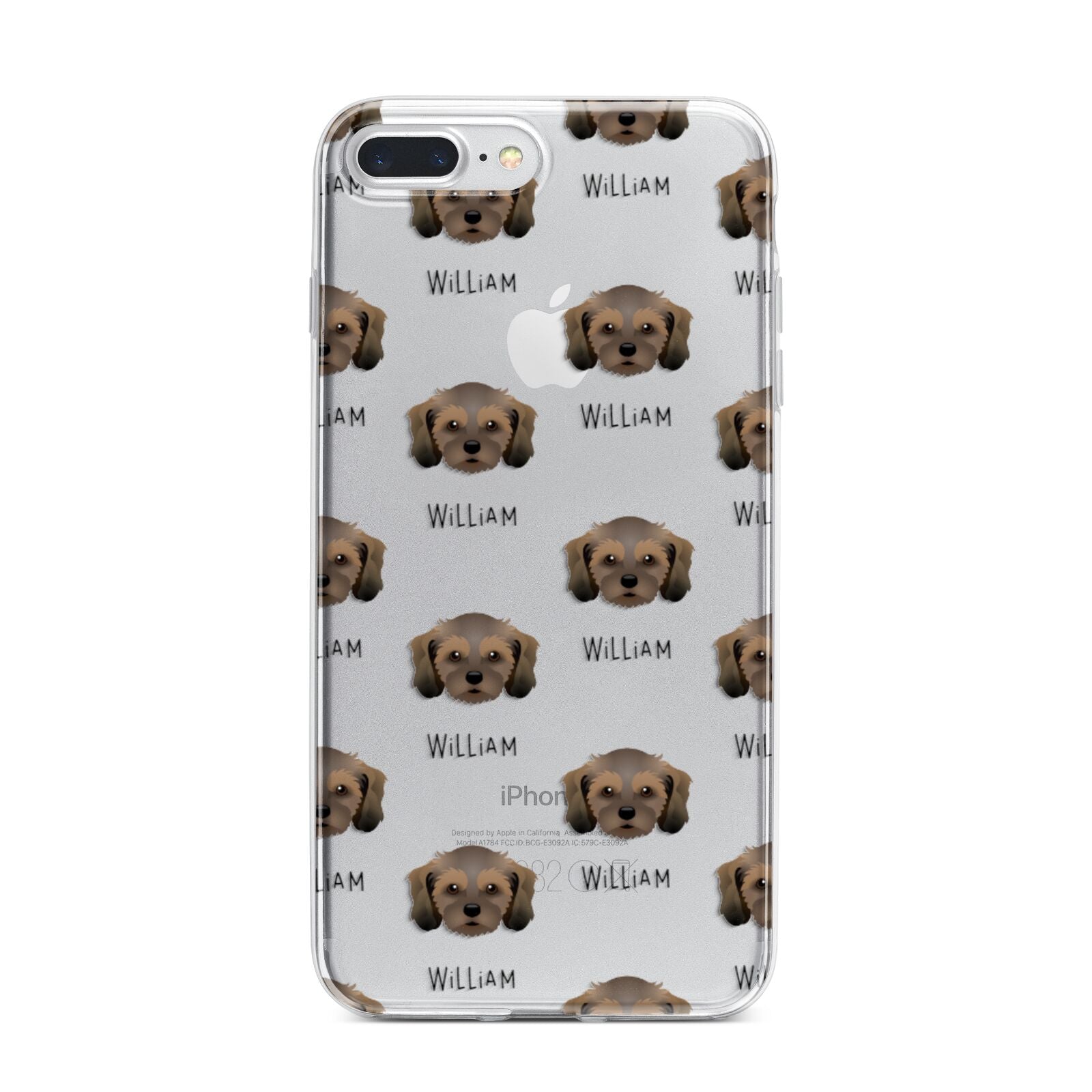 Cavachon Icon with Name iPhone 7 Plus Bumper Case on Silver iPhone