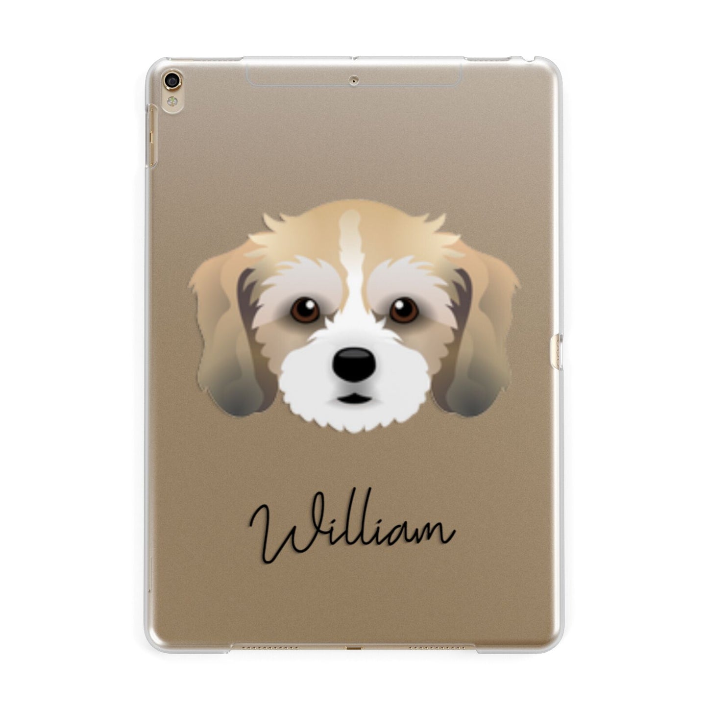 Cavachon Personalised Apple iPad Gold Case