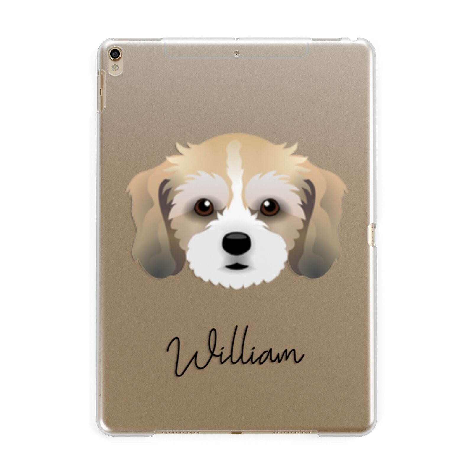 Cavachon Personalised Apple iPad Gold Case
