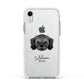 Cavachon Personalised Apple iPhone XR Impact Case White Edge on Silver Phone
