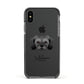 Cavachon Personalised Apple iPhone Xs Impact Case Black Edge on Black Phone