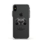 Cavachon Personalised Apple iPhone Xs Impact Case White Edge on Black Phone