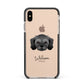 Cavachon Personalised Apple iPhone Xs Max Impact Case Black Edge on Gold Phone