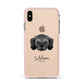 Cavachon Personalised Apple iPhone Xs Max Impact Case Pink Edge on Gold Phone