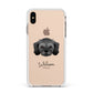 Cavachon Personalised Apple iPhone Xs Max Impact Case White Edge on Gold Phone