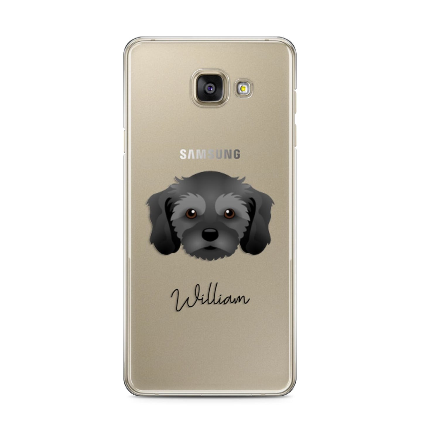 Cavachon Personalised Samsung Galaxy A3 2016 Case on gold phone