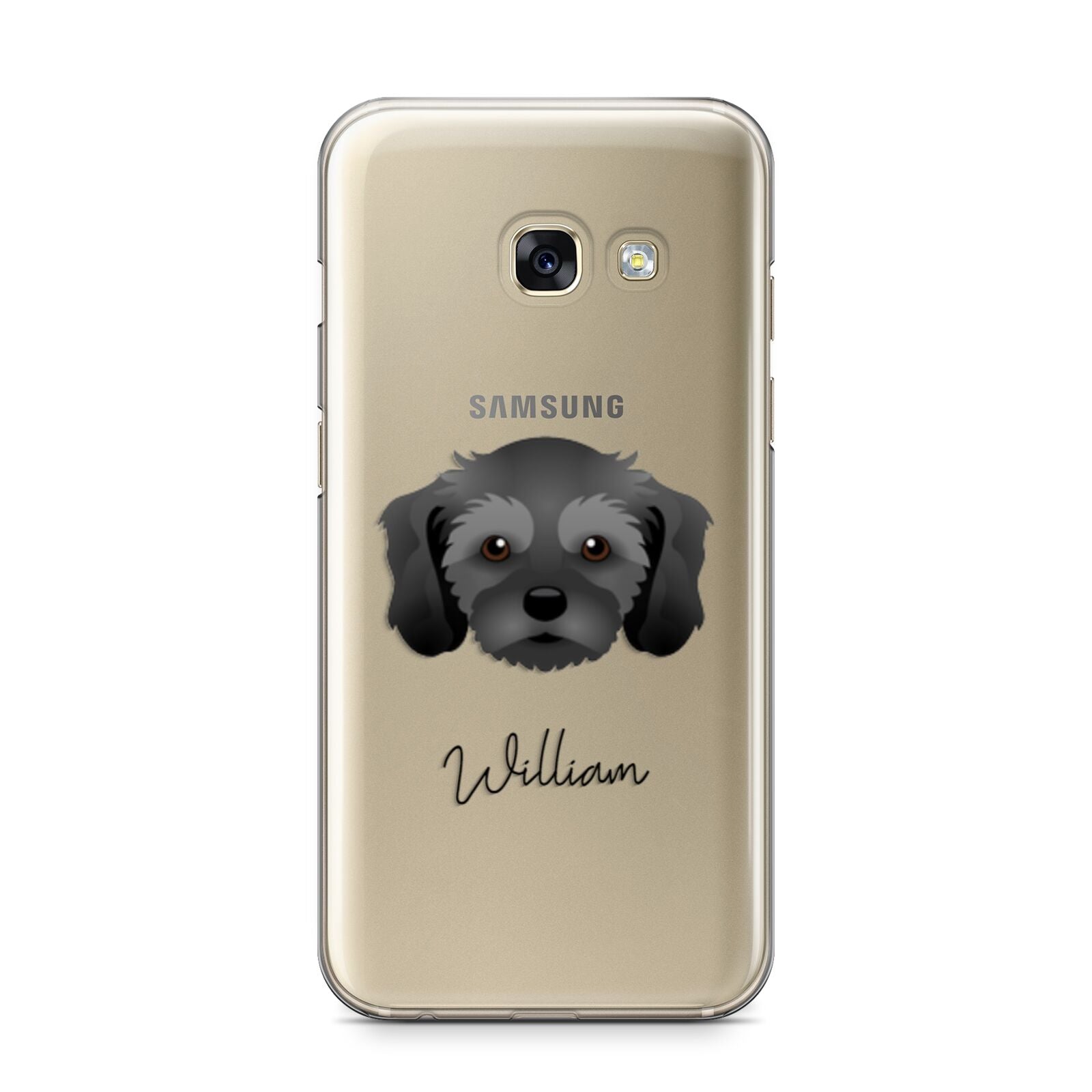 Cavachon Personalised Samsung Galaxy A3 2017 Case on gold phone