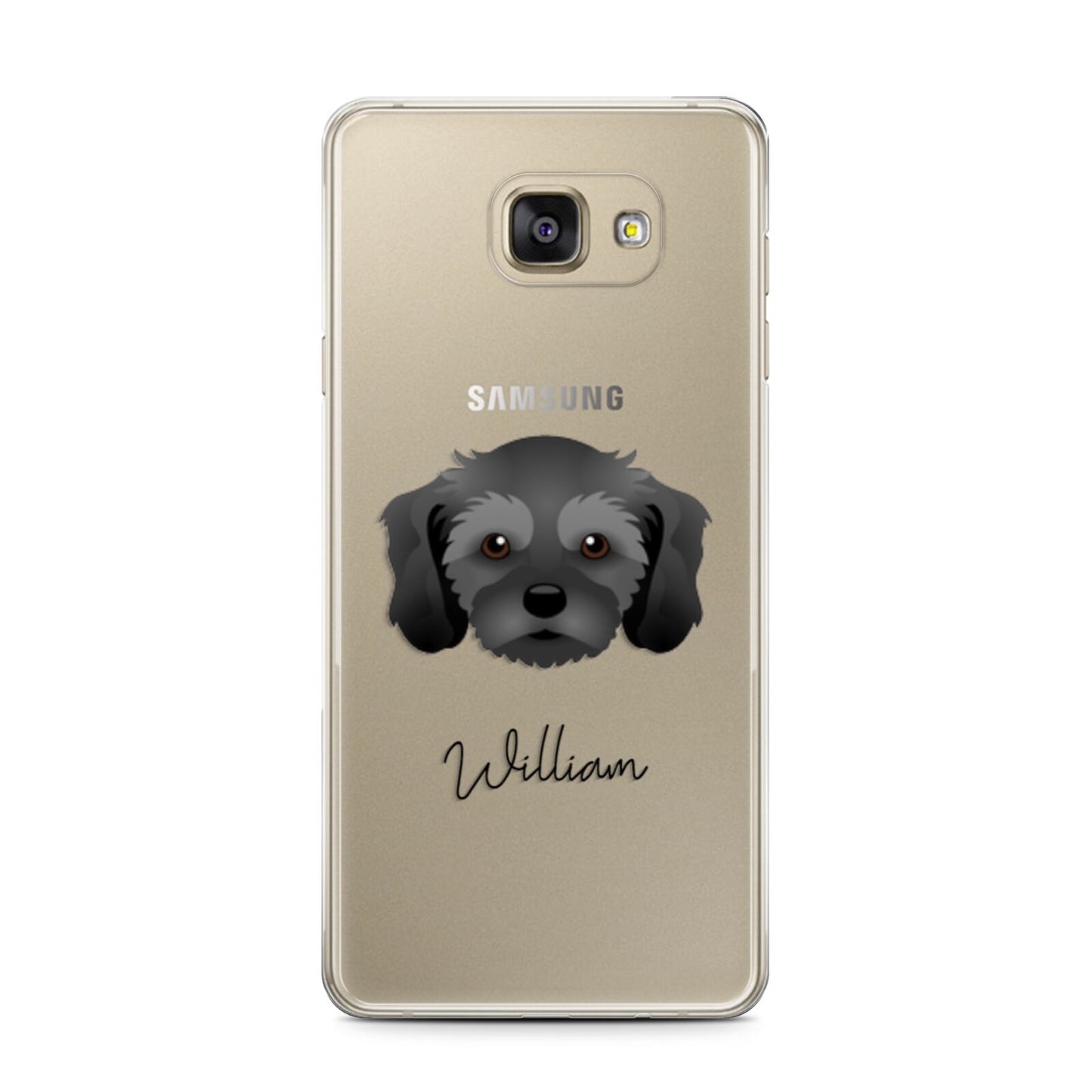 Cavachon Personalised Samsung Galaxy A7 2016 Case on gold phone