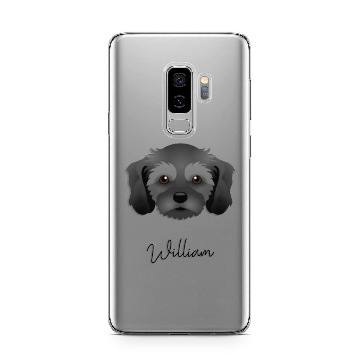 Cavachon Personalised Samsung Galaxy S9 Plus Case on Silver phone