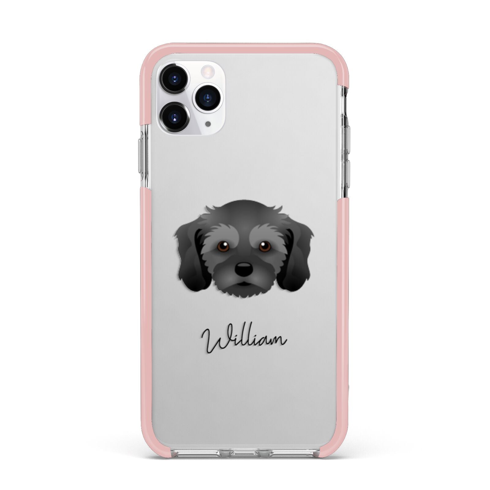 Cavachon Personalised iPhone 11 Pro Max Impact Pink Edge Case
