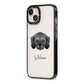 Cavachon Personalised iPhone 13 Black Impact Case Side Angle on Silver phone